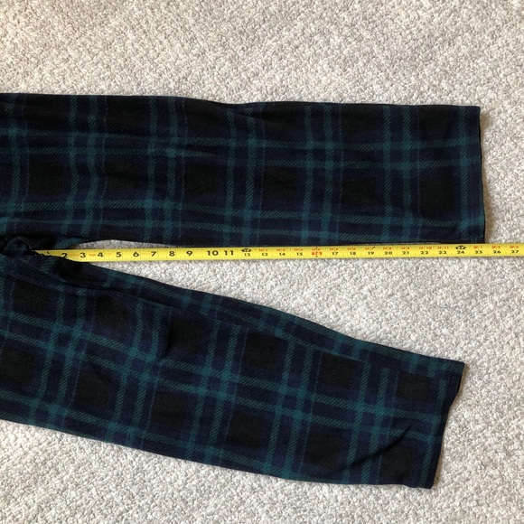 Perry Ellis Windowpane Plaid Pajama Lounge Pants Green - Picture 9 of 14